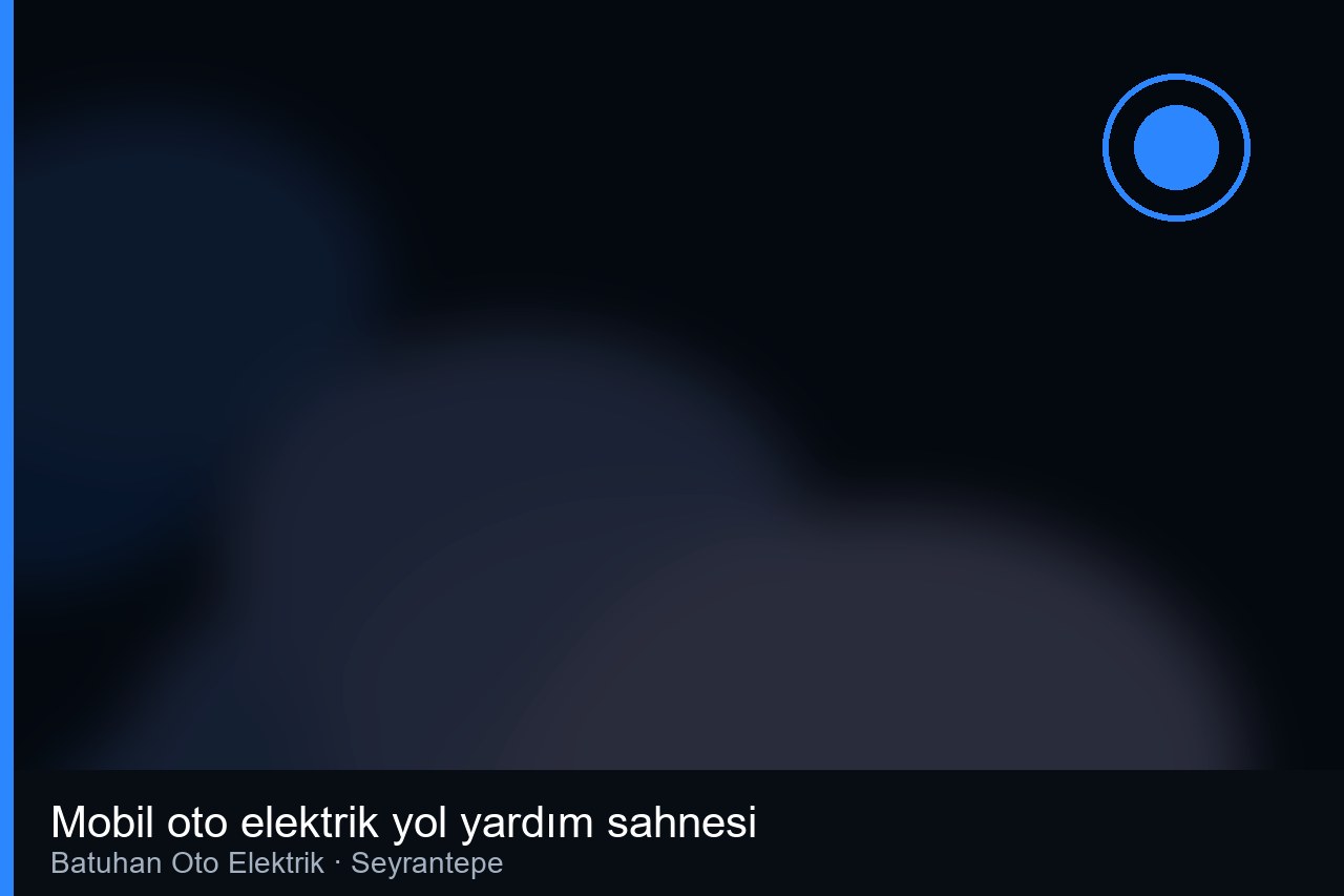 Mobil oto elektrik yol yardım sahnesi - Batuhan Oto Elektrik